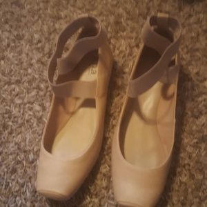 Beige flats